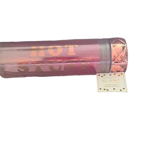 Slant Double Wall Water Bottle - Pink and Rose Gold - Picture 4 of 5